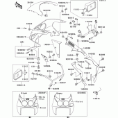 Схема вузла: Cowling(1/2)(zx750-l2) для Kawasaki ZX750 ZXR750