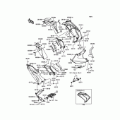 Схема вузла: Нижній обтічник для Kawasaki EX650 ER-6F
