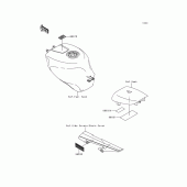 Схема вузла: Інформаційні наклейки для Kawasaki ZX600 Ninja ZX-6R