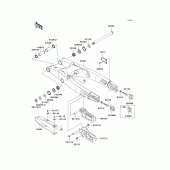 Схема узла: Задний рычаг (Маятник) для Kawasaki KX250/ KX252 KX250
