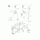 Схема узла: Замок зажигания для Kawasaki KL650 KLR650