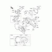 Схема узла: Right engine cover(s) для Kawasaki VN1500 Vulcan 1500 Drifter