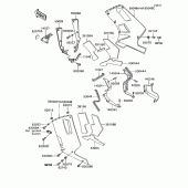 Схема вузла: Нижній обтічник для Kawasaki ZX1100 Ninja ZX-11