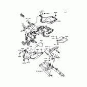 Схема вузла: Бічна кришка\захист ланцюга для Kawasaki KLE250 Versys-X 250 ABS