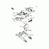 Схема вузла: Бічна кришка\захист ланцюга для Kawasaki EX400 Ninja 400R