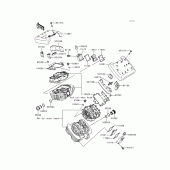 Схема узла: Клапанная крышка для Kawasaki VN1500 VN1500 Classic Tourer Fi
