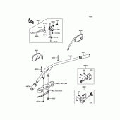 Схема вузла: Кермо & Пульт управління рульової для Kawasaki VN900 Vulcan 900 Custom