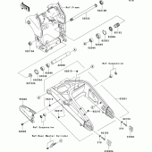 Схема вузла: Задній важіль (маятник) для Kawasaki ZX1000 Ninja ZX-10R