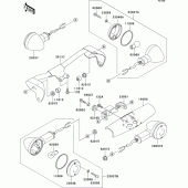 Схема узла: Поворотники для Kawasaki VN1500 VN1500 Classic Tourer Fi