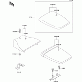 Схема узла: Сиденье для Kawasaki ZX400 ZXR400
