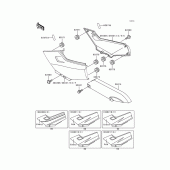 Схема вузла: Кришка бічна/захист ланцюга для Kawasaki EX250 Ninja 250