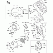 Схема вузла: Engine cover(s) для Kawasaki ZX1100 GPZ1100