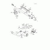 Схема вузла: Вихлопна система для Kawasaki KL650 KLR650