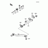 Схема узла: Переключатель передач для Kawasaki KMX125