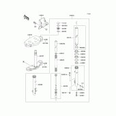 Схема узла: Вилка передней оси для Kawasaki EN500 Vulcan 500