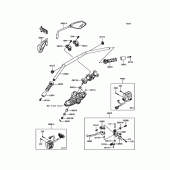 Схема вузла: Кермо & Пульт управління рульовим для Kawasaki KLZ1000 Versys 1000 LT