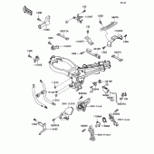 Схема вузла: Ящик акумуляторної батареї для Kawasaki ZX1100 Ninja ZX-11