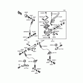 Схема вузла: Передній гальмівний циліндр для Kawasaki ZR750 Zephyr