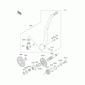 Схема вузла: Kickstarter mechanism для Kawasaki KX250/ KX252 KX250