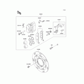 Схема узла: Передний тормоз для Kawasaki KLX650 KLX650 Motard