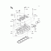 Схема узла: Головка цилиндра для Kawasaki ZX600 Ninja ZX-6RR