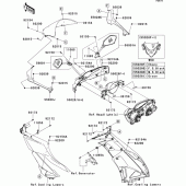 Схема узла: Облицовочные элементы для Kawasaki ZX600 Ninja ZX-6R