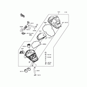 Схема вузла: Повітряний фільтр Kawasaki KLE650 Versys 650 ABS