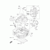 Схема вузла: Головка циліндра для Kawasaki KLX125 KLX125L