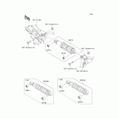 Схема узла: Амортизатор(ы) для Kawasaki KLX110 KLX110