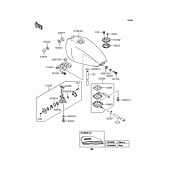 Схема вузла: Паливний бак для Kawasaki ZR400 Zephyr X