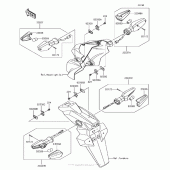 Схема узла: Поворотники для Kawasaki BR125 Z125 Pro