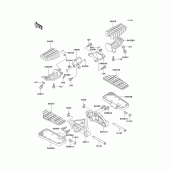 Схема узла: Подножки для Kawasaki ZG1200 Voyager XII