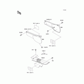 Схема узла: Side covers/chain cover(1/2) для Kawasaki KL250 KLR250