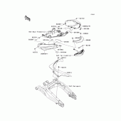 Схема вузла: Задні бічні обтічники & Захист ланцюга для Kawasaki EX650 Ninja 650