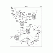 Схема узла: Карбюратор(1/2)(zx1100-d2/d3) для Kawasaki ZX1100 Ninja ZX-11