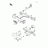 Схема вузла: Swing arm для Kawasaki VN1500 Vulcan 88