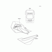 Схема вузла: Наклейки (Kl250-g7) для Kawasaki KL250 KL250 Super Sherpa
