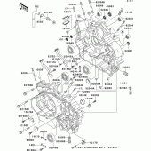 Схема узла: Картер двигателя (1/2) для Kawasaki VN1500 VN1500 Classic