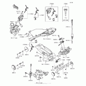 Схема вузла: Ignition Switch/locks/reflectors для Kawasaki BR125 Z125 Pro