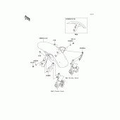 Схема узла: Переднее крыло для Kawasaki KLE650 Versys 650