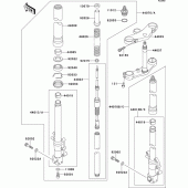 Схема узла: Вилка передней оси для Kawasaki ZX750 ZXR750