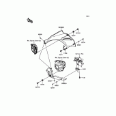 Схема вузла: Нижній обтічник для Kawasaki ZR1000 Z1000 ABS