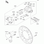 Схема узла: Задний тормоз для Kawasaki VN900 VN900 Classic