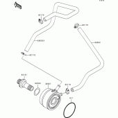 Схема узла: Масляный охладитель для Kawasaki ZX900 Ninja ZX-9R