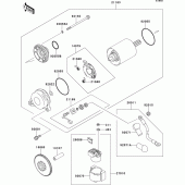 Схема вузла: Starter motor для Kawasaki ZX750 ZXR750R
