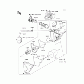Схема узла: Воздушный фильтр для Kawasaki KLX140 KLX140