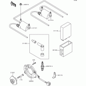 Схема вузла: Система запалювання для Kawasaki ZR550 Zephyr