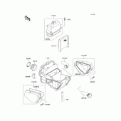Схема узла: Воздушный фильтр для Kawasaki EX500 GPZ500S