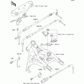 Схема вузла: Троси для Kawasaki VN1500 VN1500 Drifter