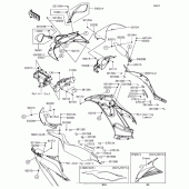 Схема вузла: Облицювальні елементи для Kawasaki ZX636 Ninja ZX-6R